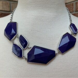 Purple Blue Statement Necklace